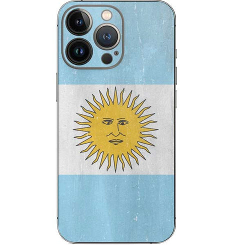 Argentina Flag Distressed iPhone 14 Pro Skin